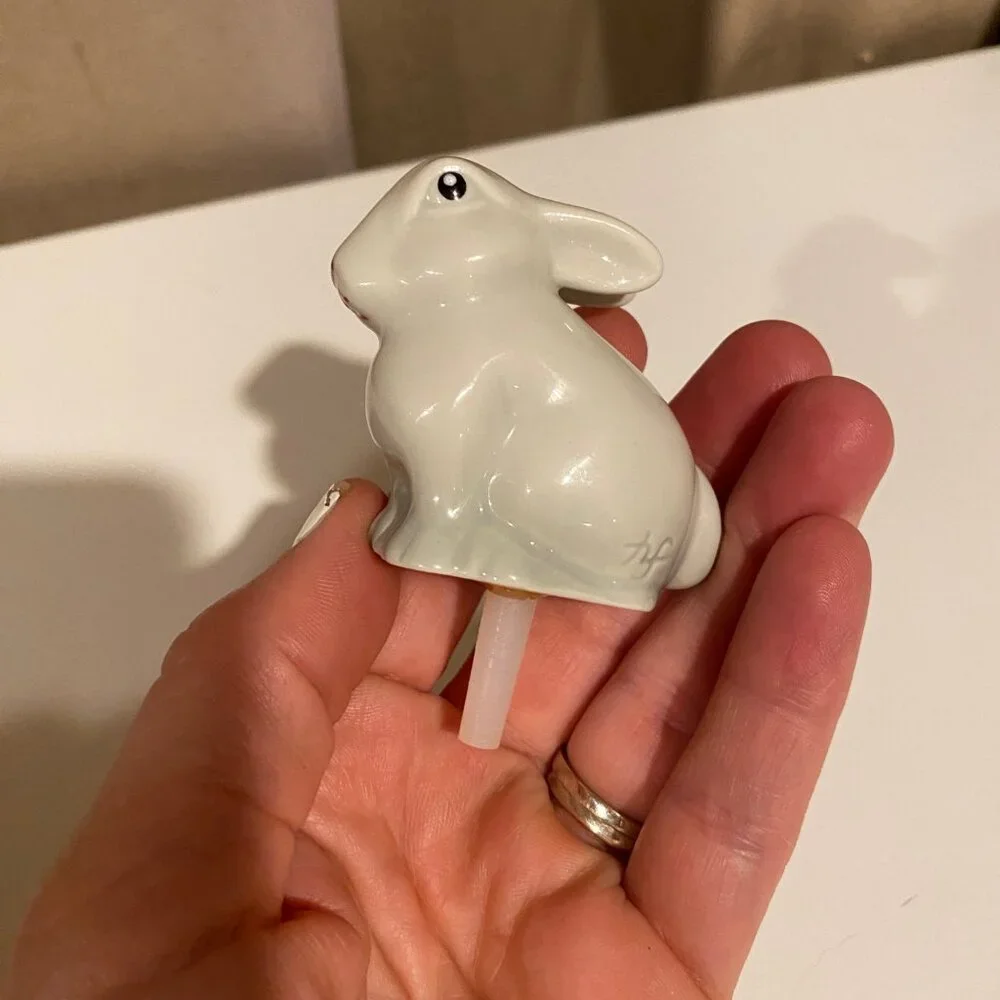 Nora Fleming Mini Gray Rabbit Easter Bunny Figurine Charm